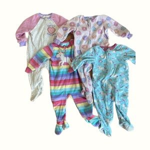 Kids Headquarters | 4 Pair Bundle | Footie Pajamas | Zipper Onesie | 12M |Fleece